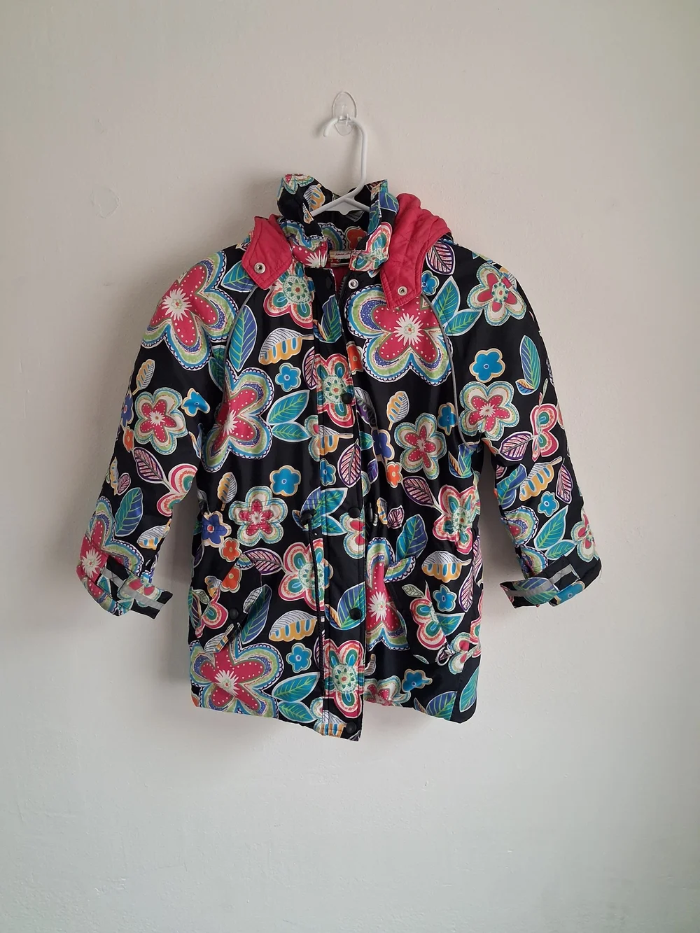 Hanna Andersson Floral Puffer Coat Jacket  Size 130